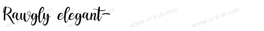 Rawgly elegant字体转换
